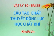 Khí lí tưởng là gì? Thuyết động học phân tử chất khí và Cấu tạo của chất - Vật lý 10 bài 28